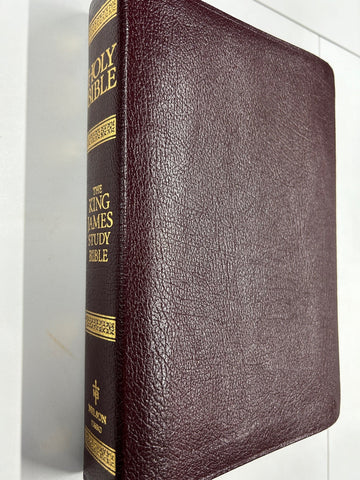 KJV STUDY BIBLE- BURGUNDY- GL GOLD GILDED