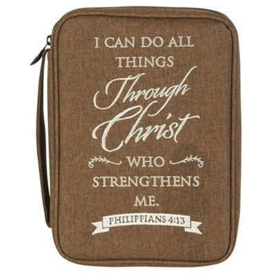 BIBLE CASE - I CAN DO ALL THINGS - LG - BRWN
