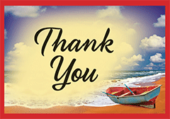 WALLET THANK YOU! ROWBOAT PKG OF 50