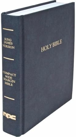 KJV COMPACT WIDE MARGIN BIBLE BLACK HC