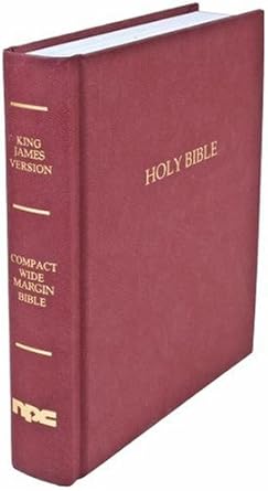 KJV COMPACT WIDE MARGIN BIBLE BURG. HC