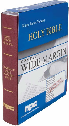 KJV COMPACT WIDE MARGIN BIBLE BUR FLEX