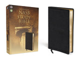NASB STUDY BIBLE BOND.LEA BLK IND