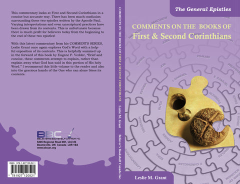 COMMENTS ON THE BOOKS OF FIRST & SECOND CORINTHIANS - L.M. GRANT