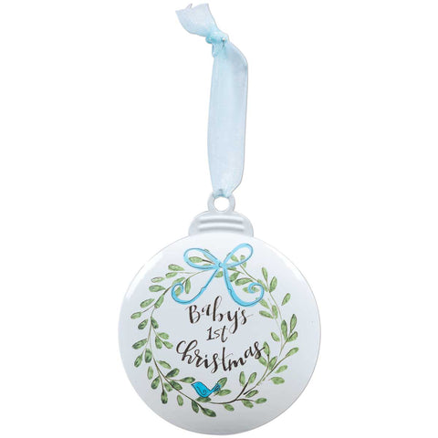 BABY'S FIRST CHRISTMAS BLUE ORNAMENT