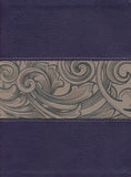 NKJV - HOLMAN STUDY COLOUR EGGPLANT/TAN