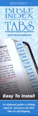 BIBLE TABS SOFT BLUE DAMASK