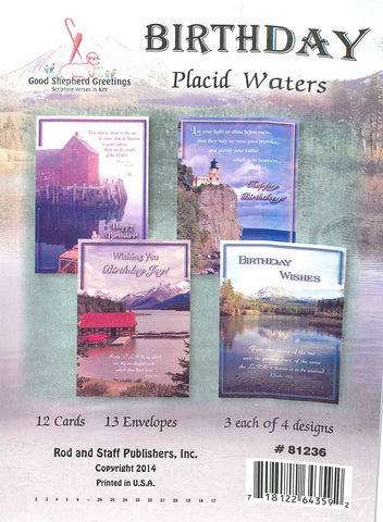 BOXED CARD - BIRTHDAY - PLACID WATERS