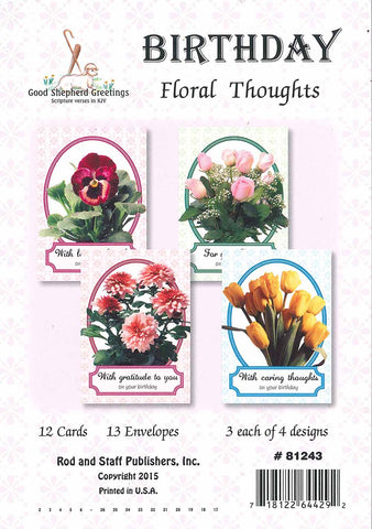 BOXED CARD - BIRTHDAY - FLORAL THOUGHTS