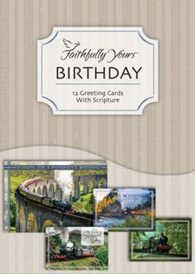 BOXED CARDS - BD - BIRTHDAY LOCOMOTIVES