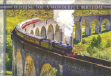 BOXED CARDS - BD - BIRTHDAY LOCOMOTIVES