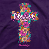 TSHIRT - CHERISHED GIRL-FLORAL CROSS-SM