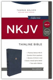 NKJV -  THINLINE NAVY  LEATHERSOFT