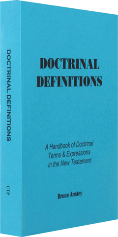 DOCTRINAL DEFINITIONS - BRUCE ANSTEY