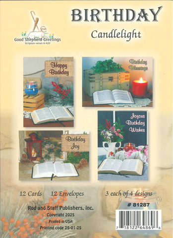 BOXED CARD - BIRTHDAY - CANDLELIGHT