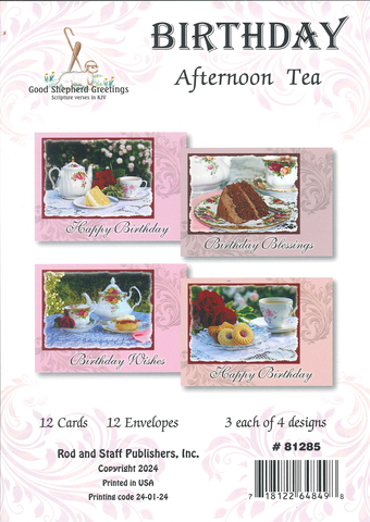 BOXED CARD - BIRTHDAY - AFTERNOON TEA