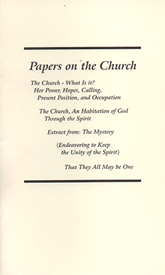 PAPERS ON THE CHURCH