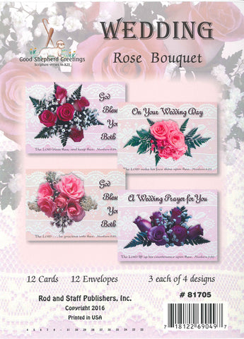 BOXED CARD - WEDDING - ROSE BOUQUET