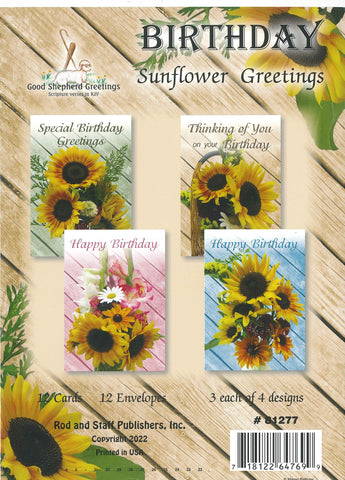 BOXED CARD - BIRTHDAY - SUNFLOWER GREETINGS