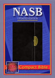 NASB POCKET  BIBLE BONDED LEATHER BLACK SNAP