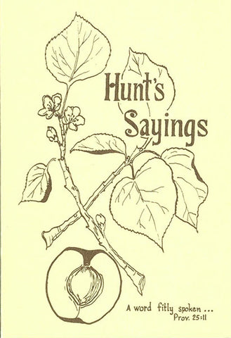 HUNT`S SAYINGS, K. M. HAMMOND- Paperback