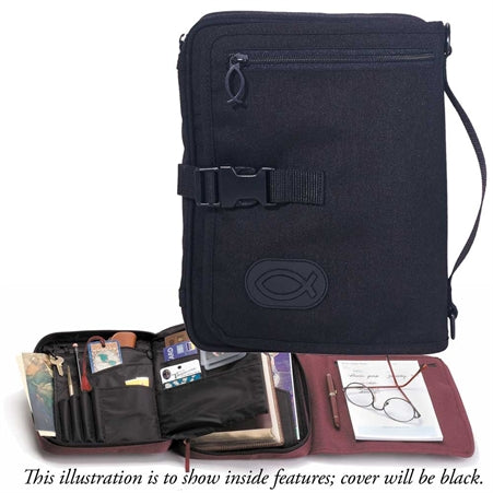 BIBLE CASE - TRAVEL ORGANIZER BLK XL