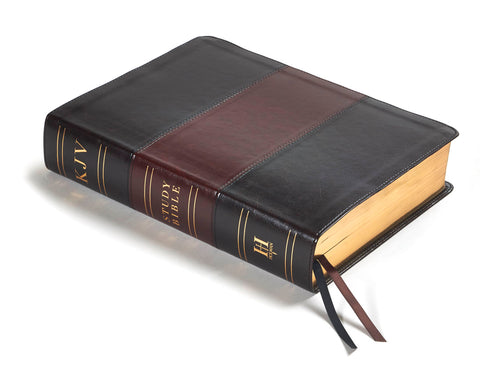 KJV - STUDY LP SADDLE BROWN LT