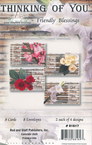TOY CARDS PKG OF 12 - FRIENDLY BLESSINGS
