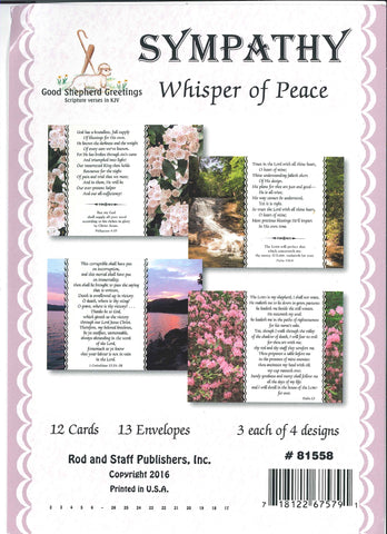 BOXED CARD - SYMPATHY - WHISPER OF PEACE