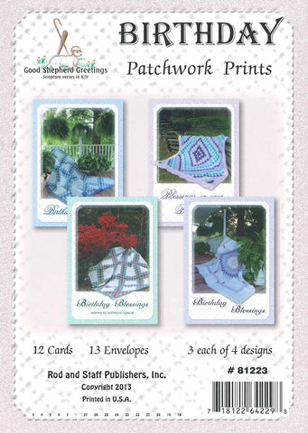 BOXED CARD - BIRTHDAY - PATCHWORK PRINTS