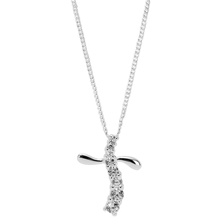 NECKLACE - GOD'S GIRL - CURVED CROSS
