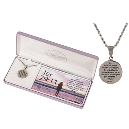 NECKLACE - JER 29:11 18" STN STL FEMALE