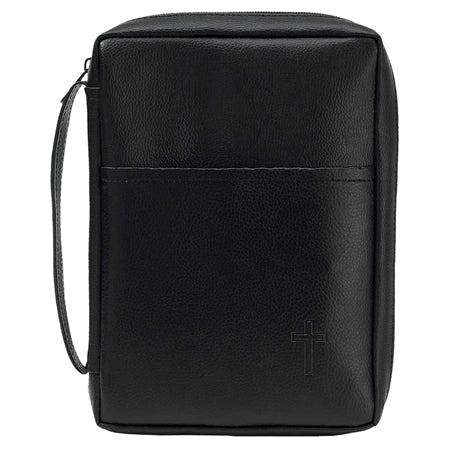 BIBLE CASE - VINYL BLK DEBOSSED CROSS XLG