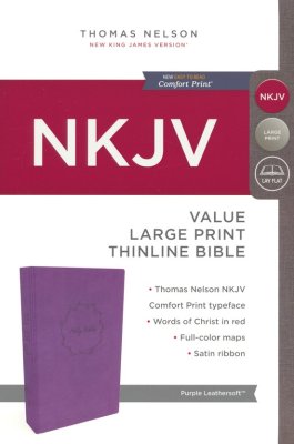 NKJV - LP THINLINE PURPLE LEATHERSOFT