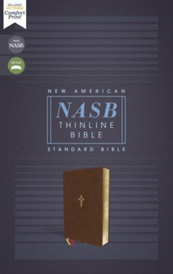 NASB THINLINE BIBLE BROWN LS