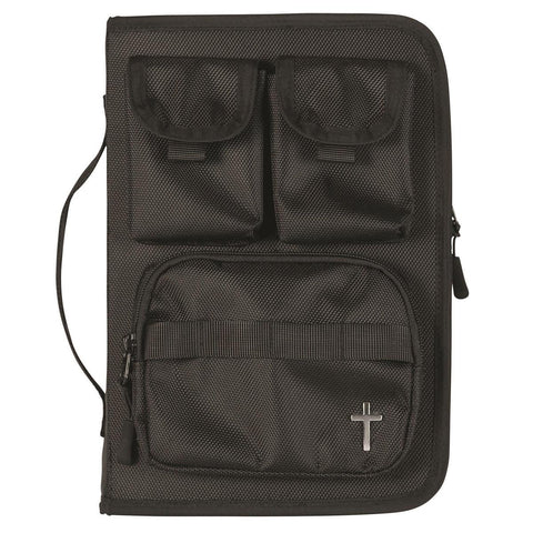 BIBLE CASE - PORTFOLIO STYLE BLK LG