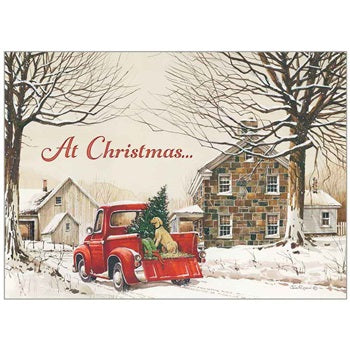 BOXED CHRISTMAS CARDS - TRUCK AND TREE