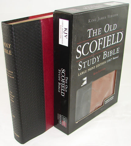 THE OLD SCOFIELD STUDY BIBLE LARGE PRINT EDITION - Black/Burgundy