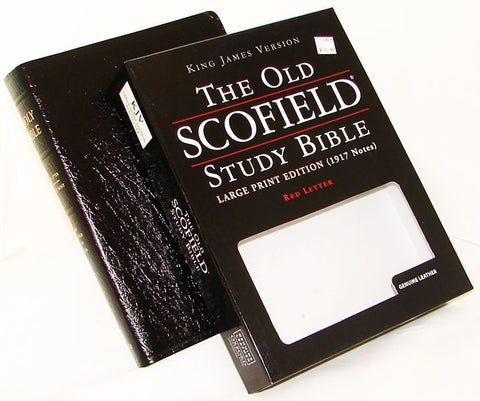 THE OLD SCOFIELD STUDY BIBLE LARGE PRINT EDITION - Black - Genuine Leather