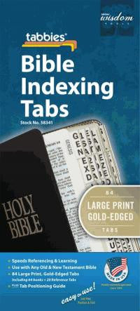 BIBLE INDEXING TABS LG.PRT GOLD