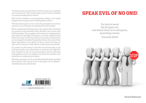 SPEAK EVIL OF NO ONE - DANIEL BUBENZER