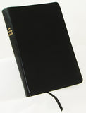 GERMAN BIBLE LARGE GENUINE LEATHER BLACK PROTECTION FLAPS