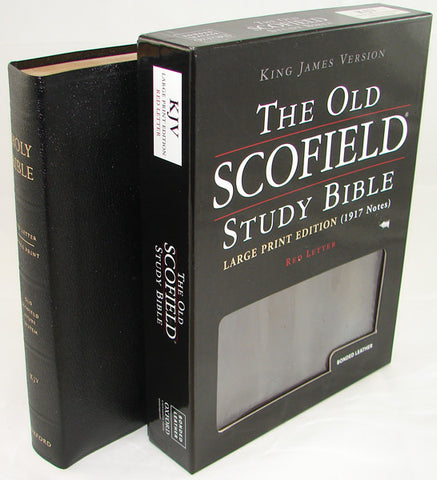 THE OLD SCOFIELD STUDY BIBLE LARGE PRINT EDITION - Black - Bonded Leather