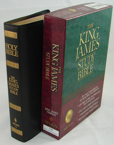 KJV STUDY BIBLE-BLK - GL GOLD GILDED