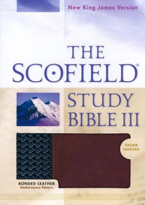 NKJV SCOFIELD STUDY BL BURG-BASKETWEAVE/IND