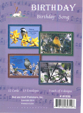 BOXED CARD - BD - BIRTHDAY SONG