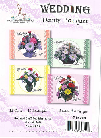 BOXED CARD - WEDDING - DAINTY BOUQUET