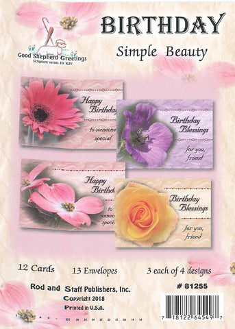 BOXED CARD - BIRTHDAY - SIMPLE BEAUTY
