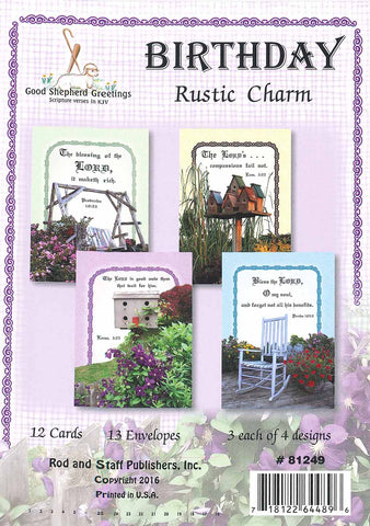 BOXED CARD - BIRTHDAY - RUSTIC CHARM