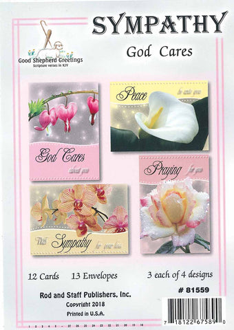 BOXED CARD - SYMPATHY - GOD CARES